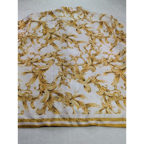 Gold Baroque Style Print Short Sleeve Sport Shirt Size 3XL by Cigar Couture - Picture 10 of 12